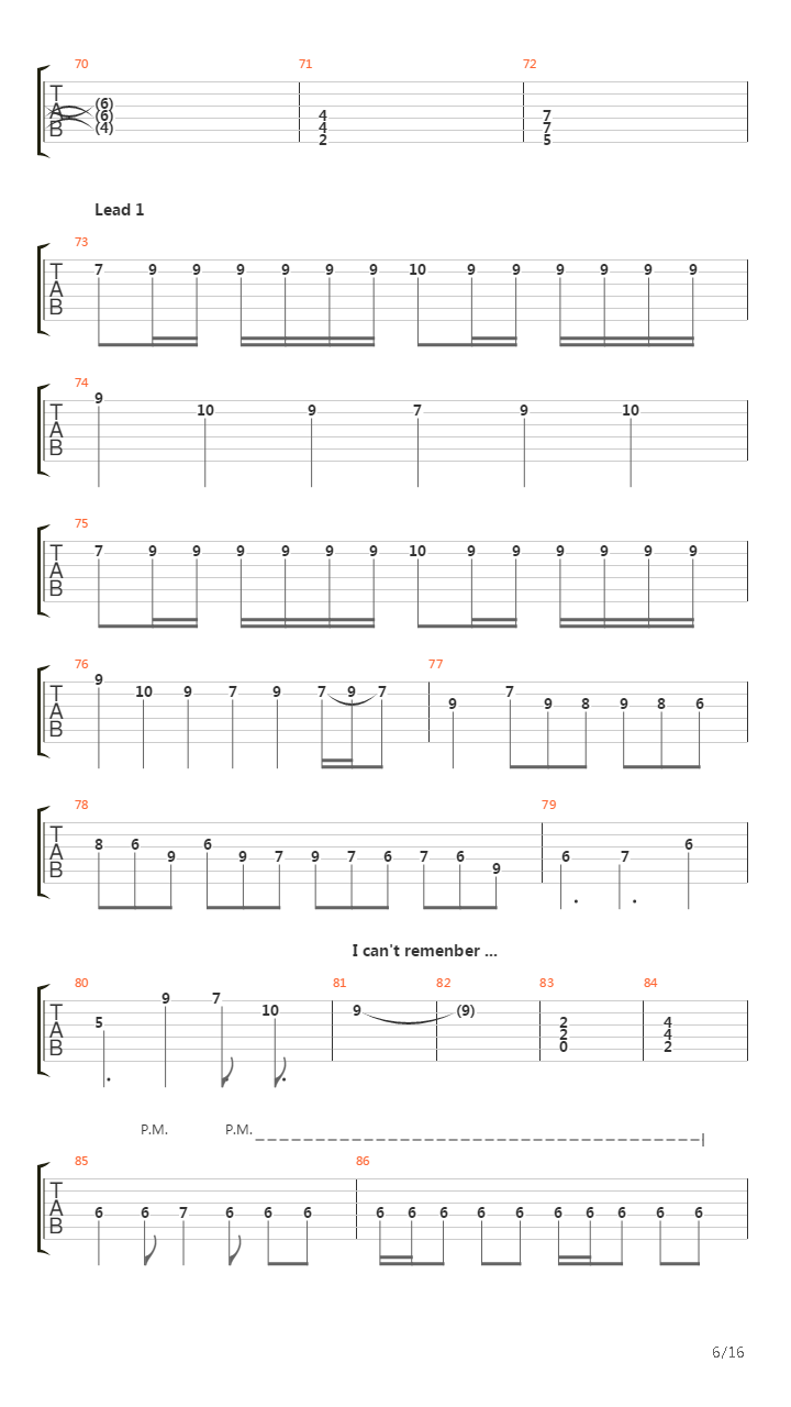 Journey Through The Dark吉他谱