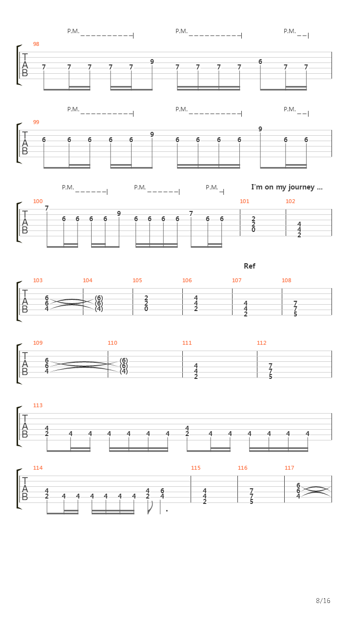 Journey Through The Dark吉他谱