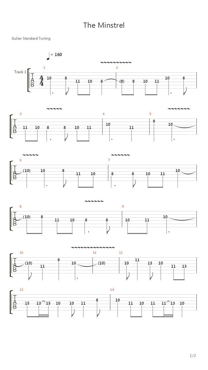 The Minstrel吉他谱