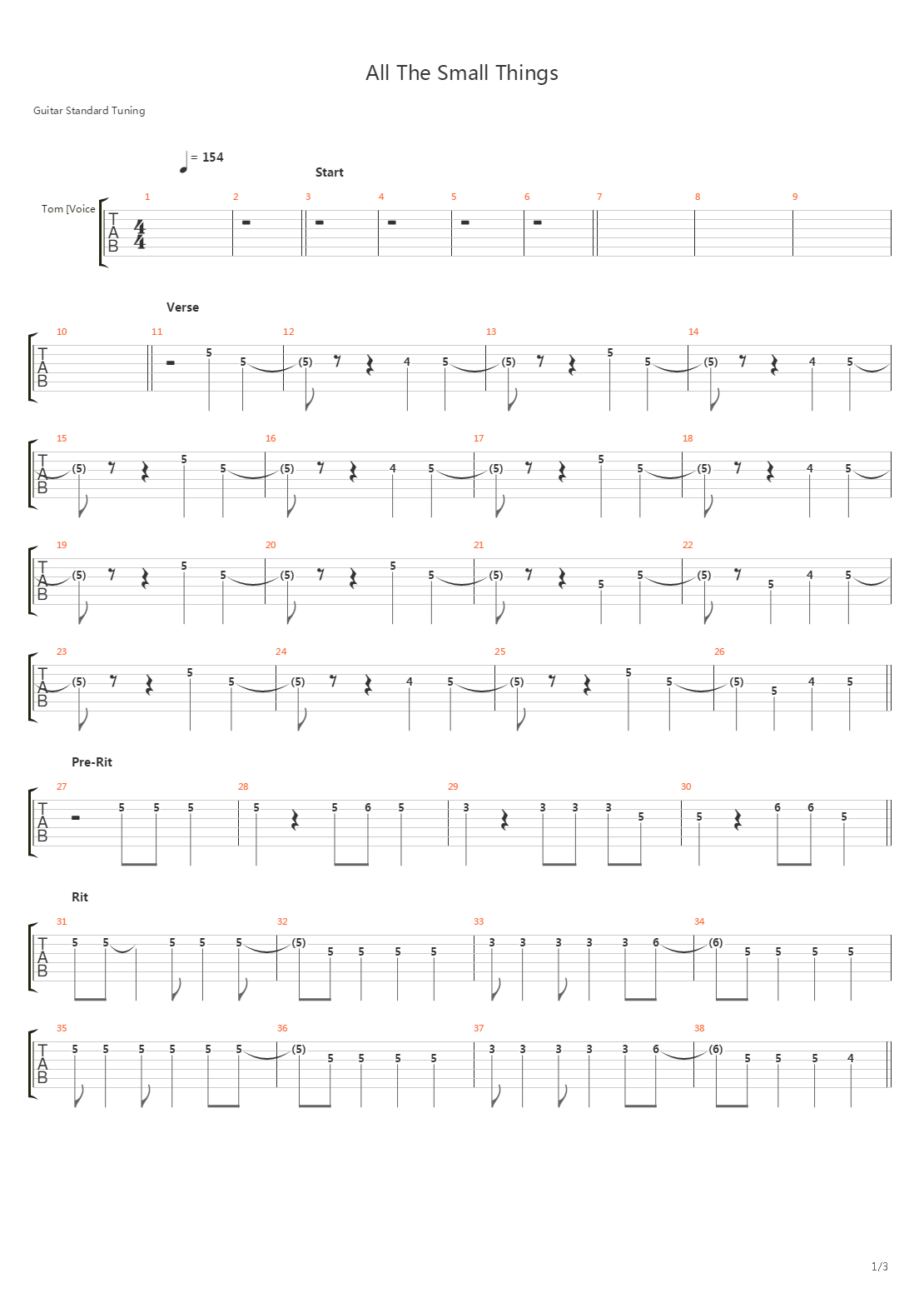 All The Small Things (14)吉他谱