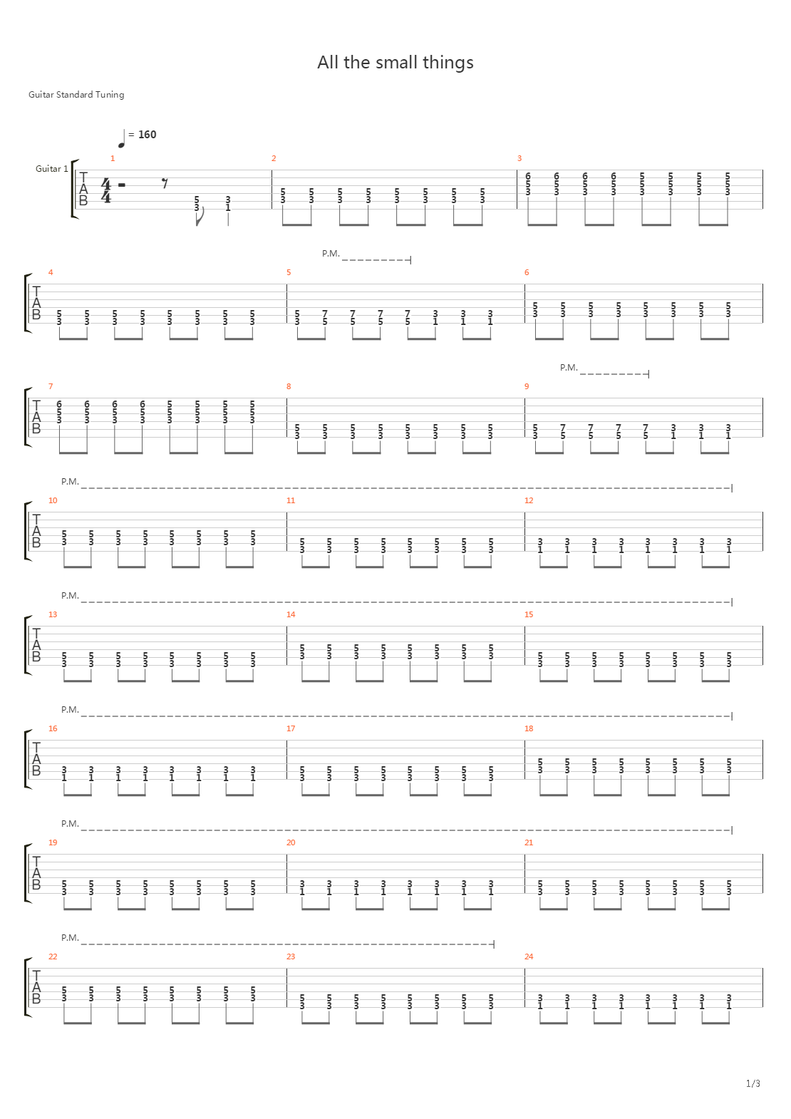 All The Small Things (20)吉他谱