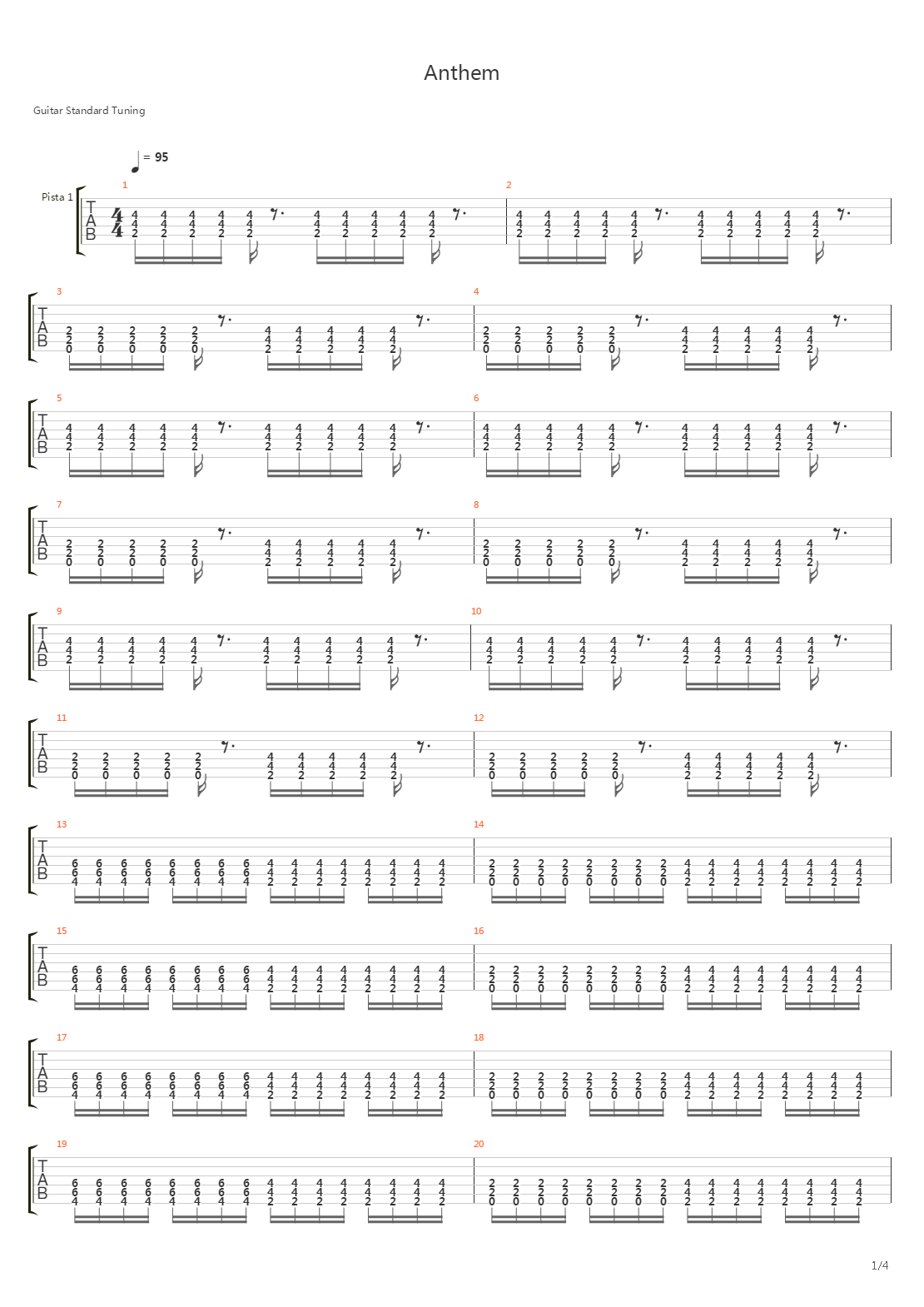 Anthem吉他谱