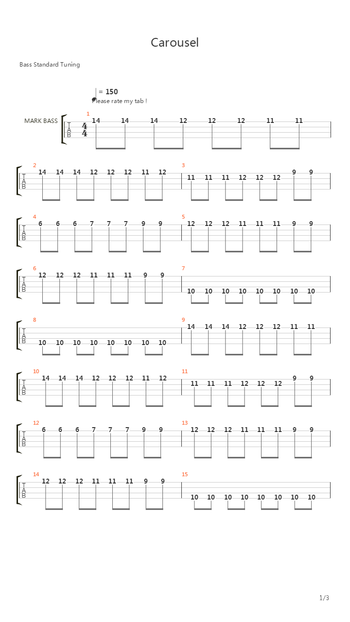 Carousel (Intro)吉他谱
