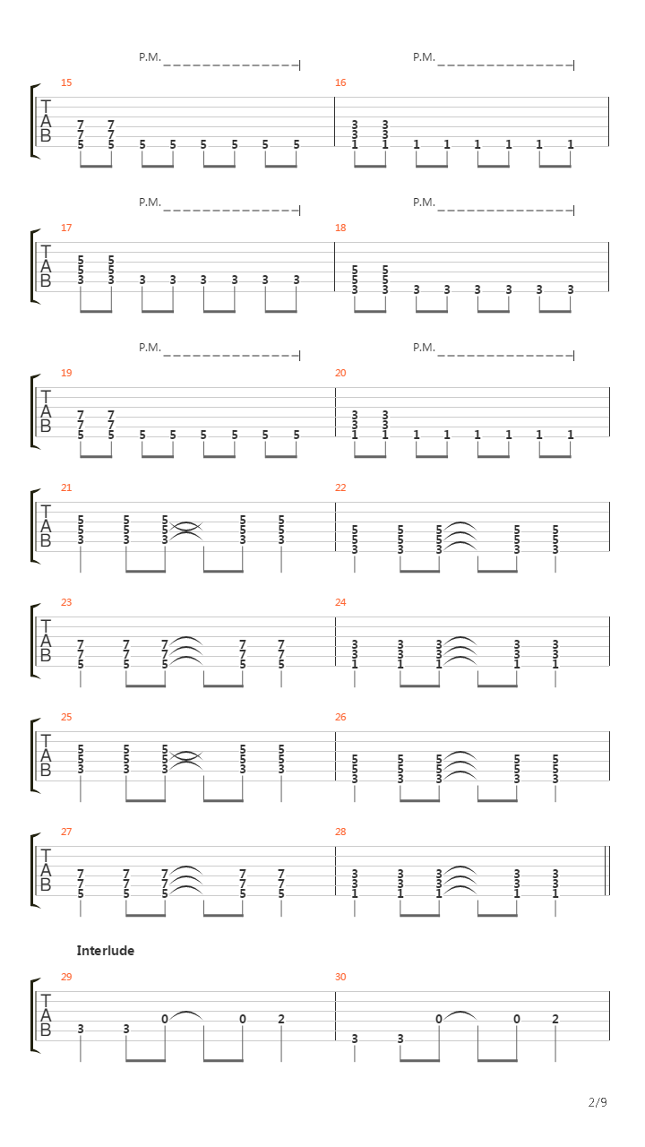 Dammit吉他谱