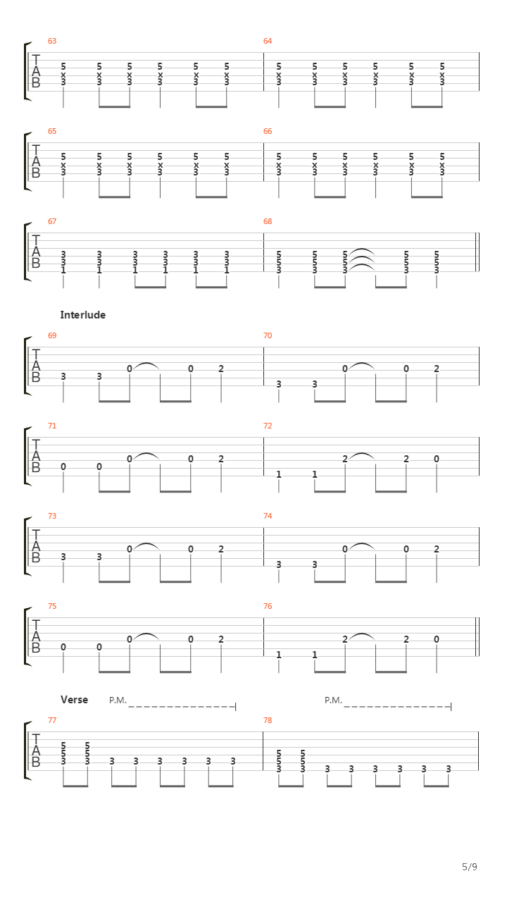 Dammit吉他谱