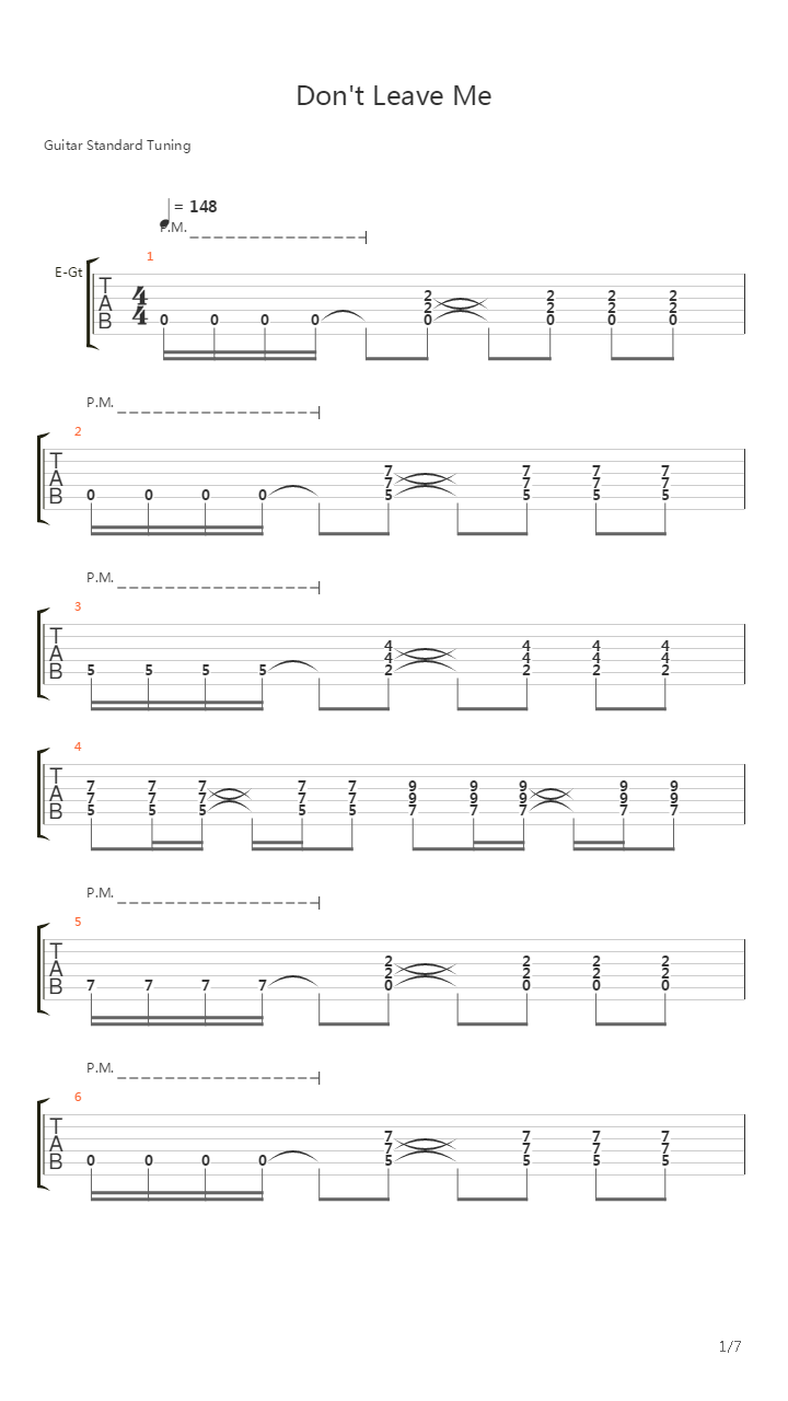Dont Leave Me吉他谱