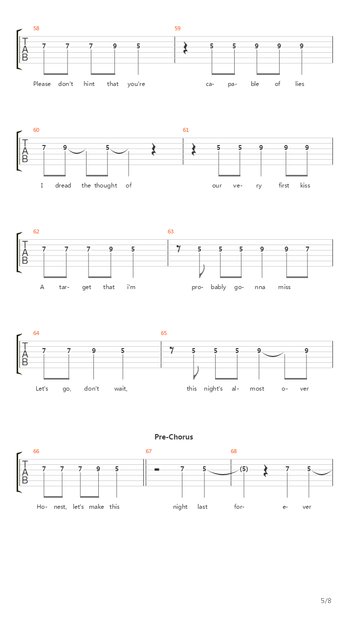 First Date (15)吉他谱