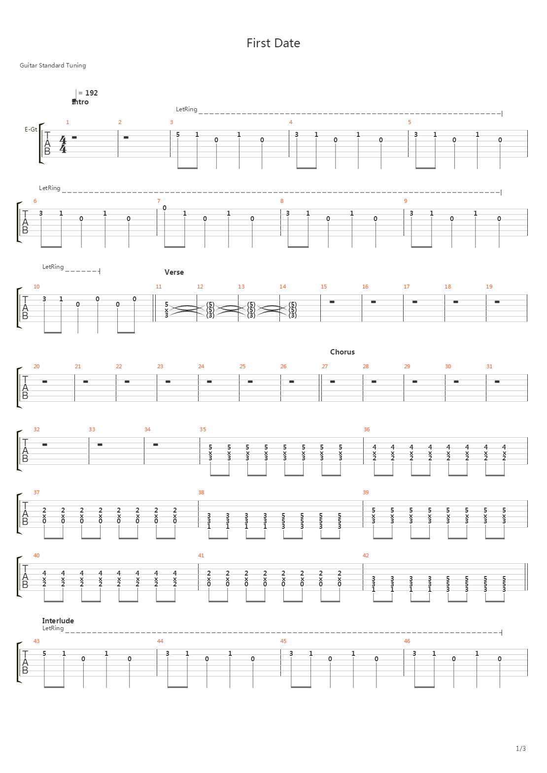 First Date (16)吉他谱