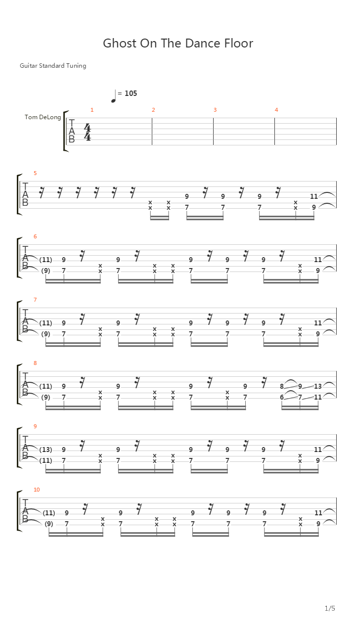 Ghost On The Dance Floor吉他谱