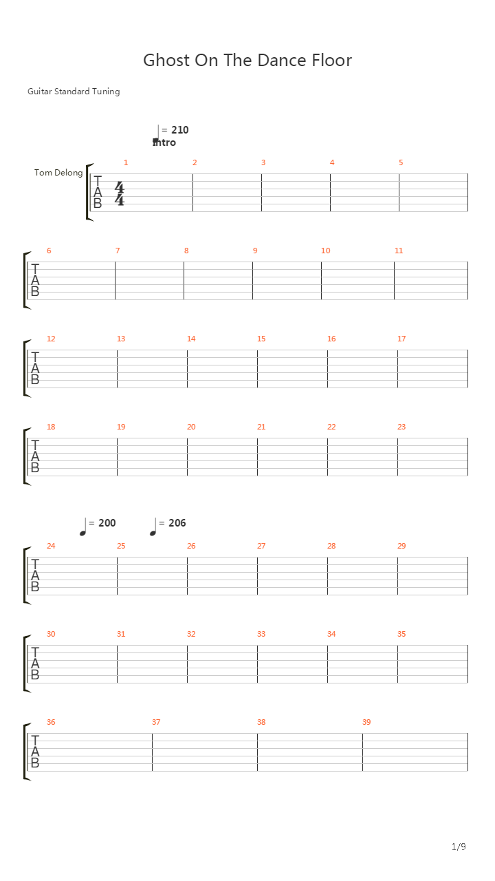 Ghost On The Dance Floor吉他谱