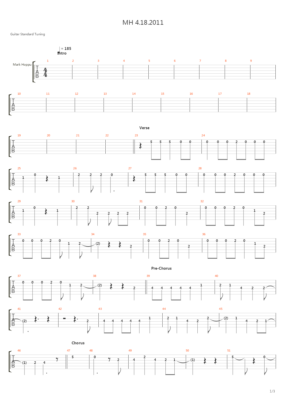Mh 4182011吉他谱
