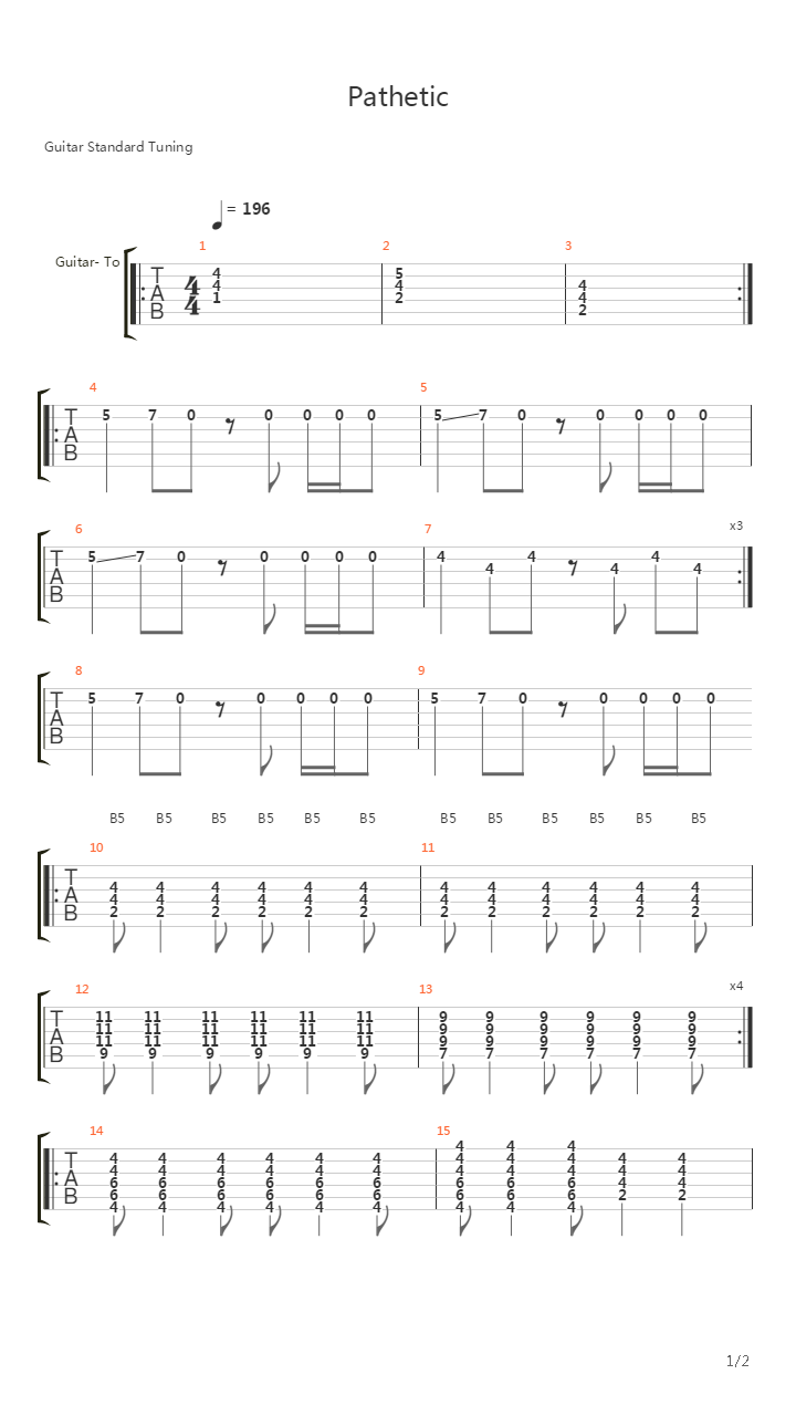 Pathetic吉他谱