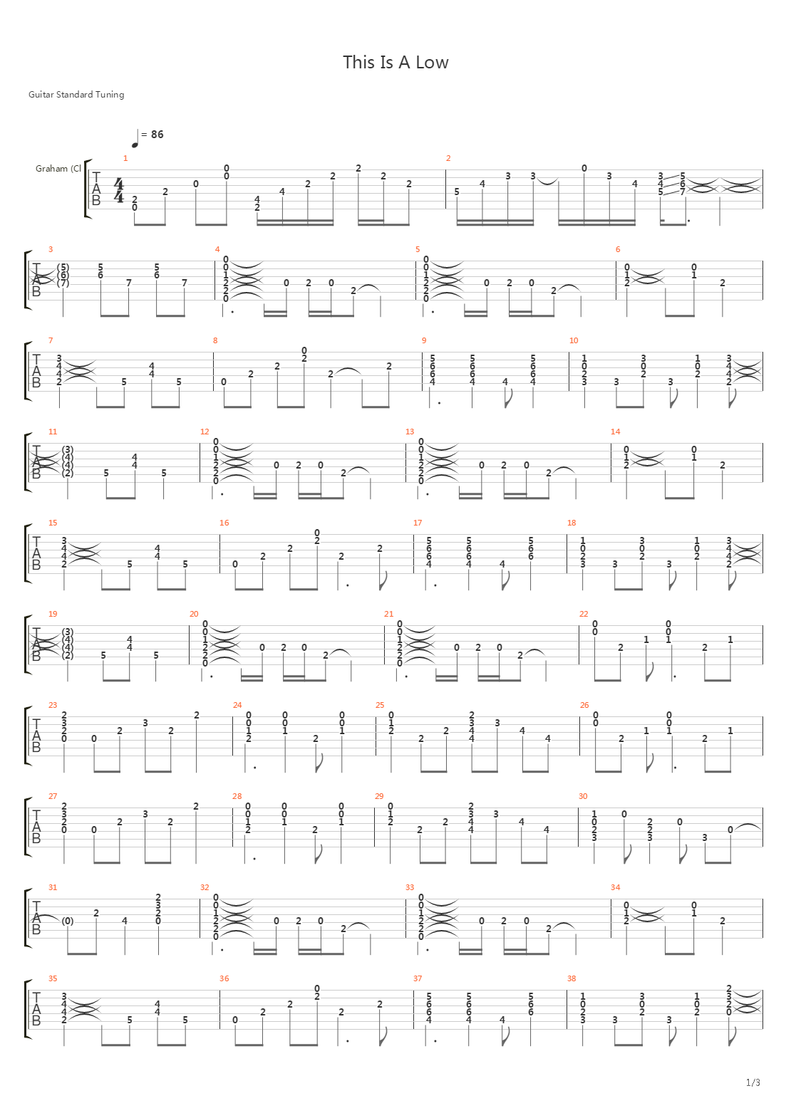 This Is A Low吉他谱
