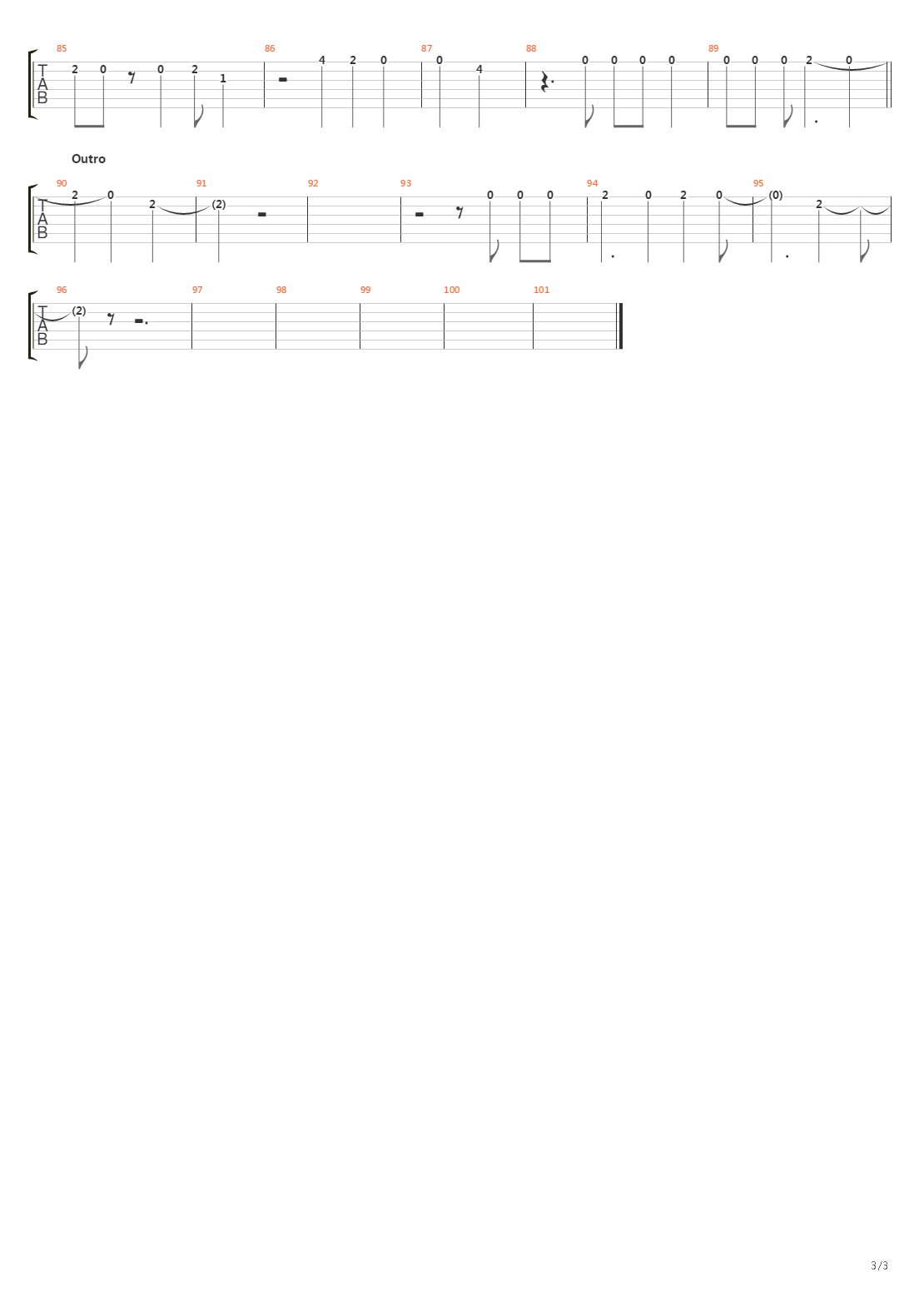 Bullet吉他谱