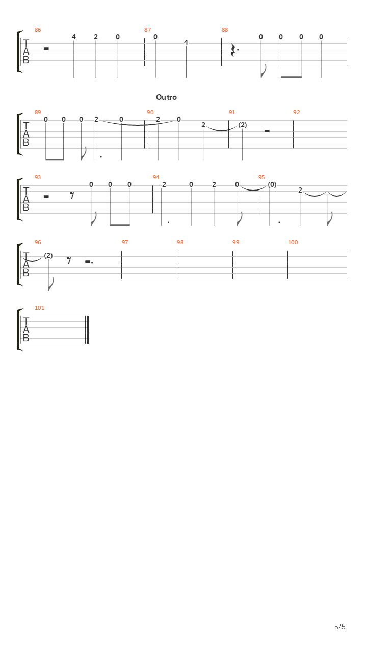 Bullet吉他谱