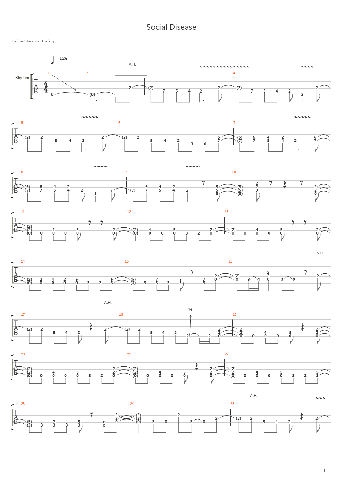 Social Disease吉他谱