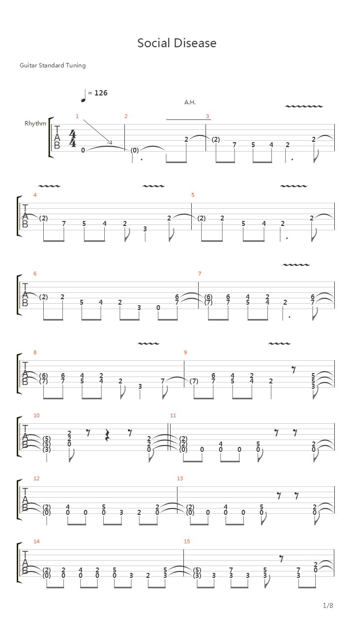 Social Disease吉他谱