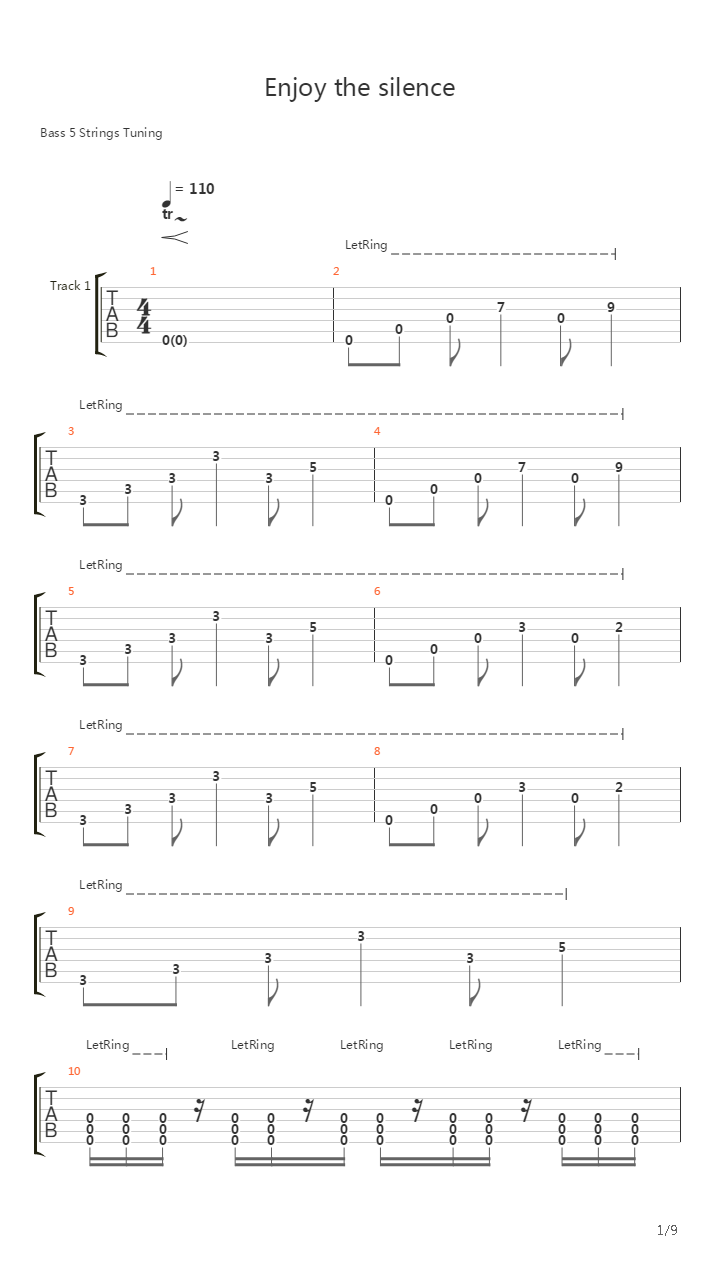 Enjoy The Silence吉他谱