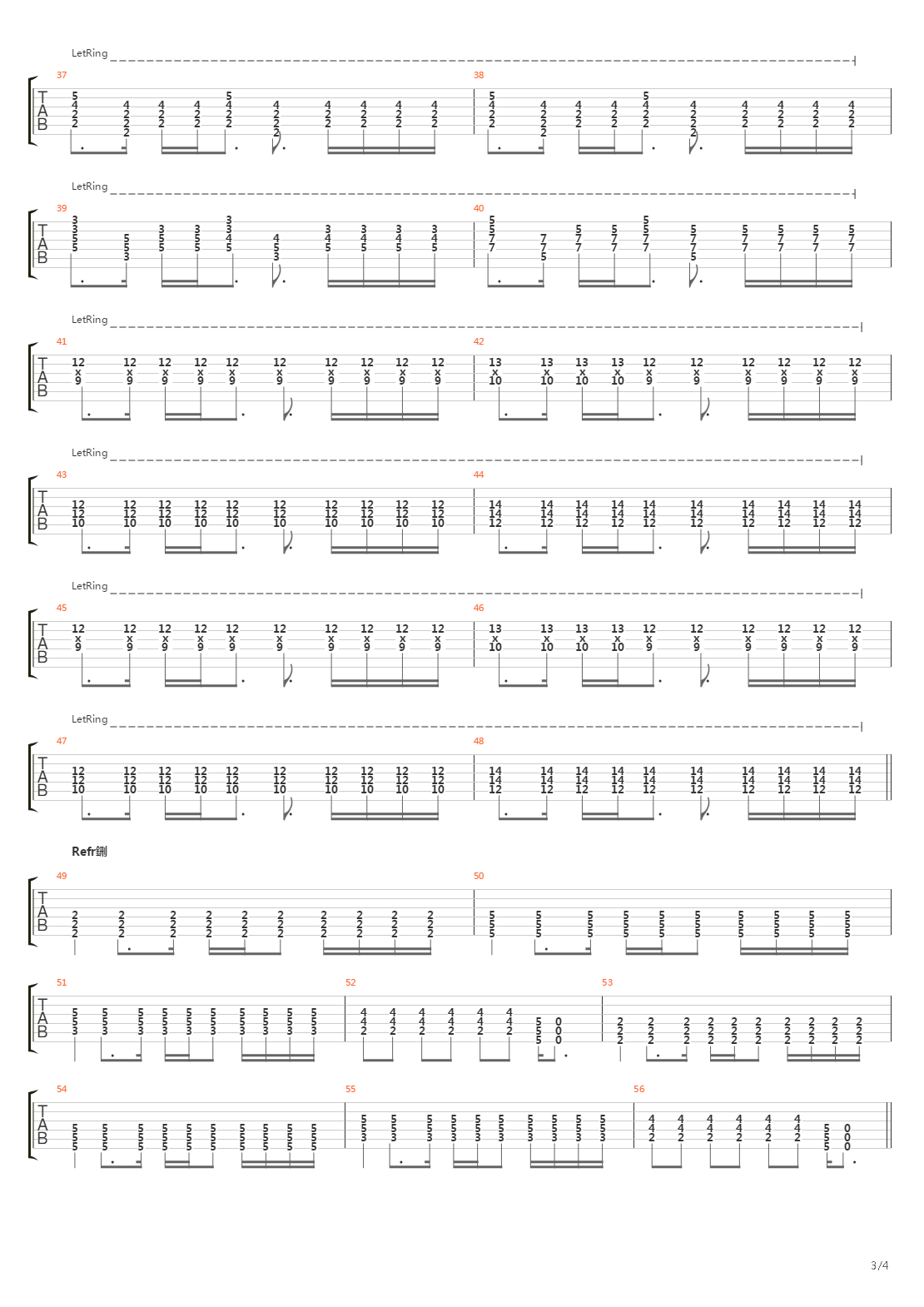 Into The Nothing吉他谱