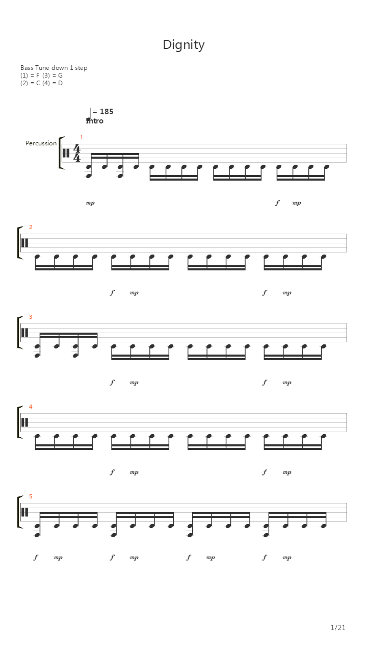 Dignity吉他谱