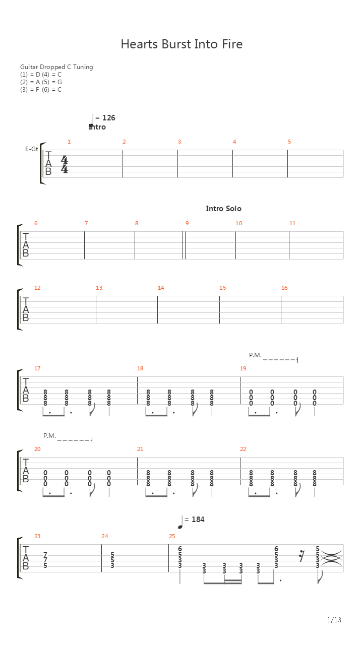 Hearst Burst Intro Fire吉他谱