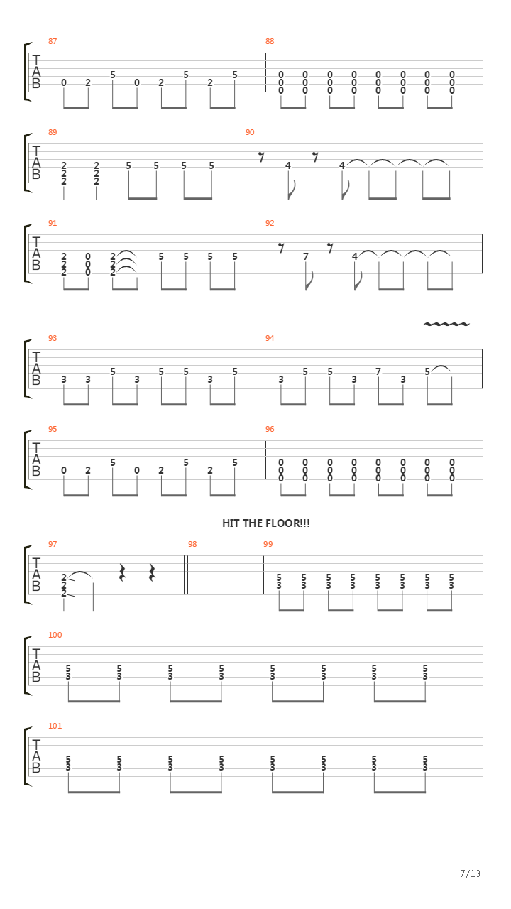 Hit The Floor吉他谱