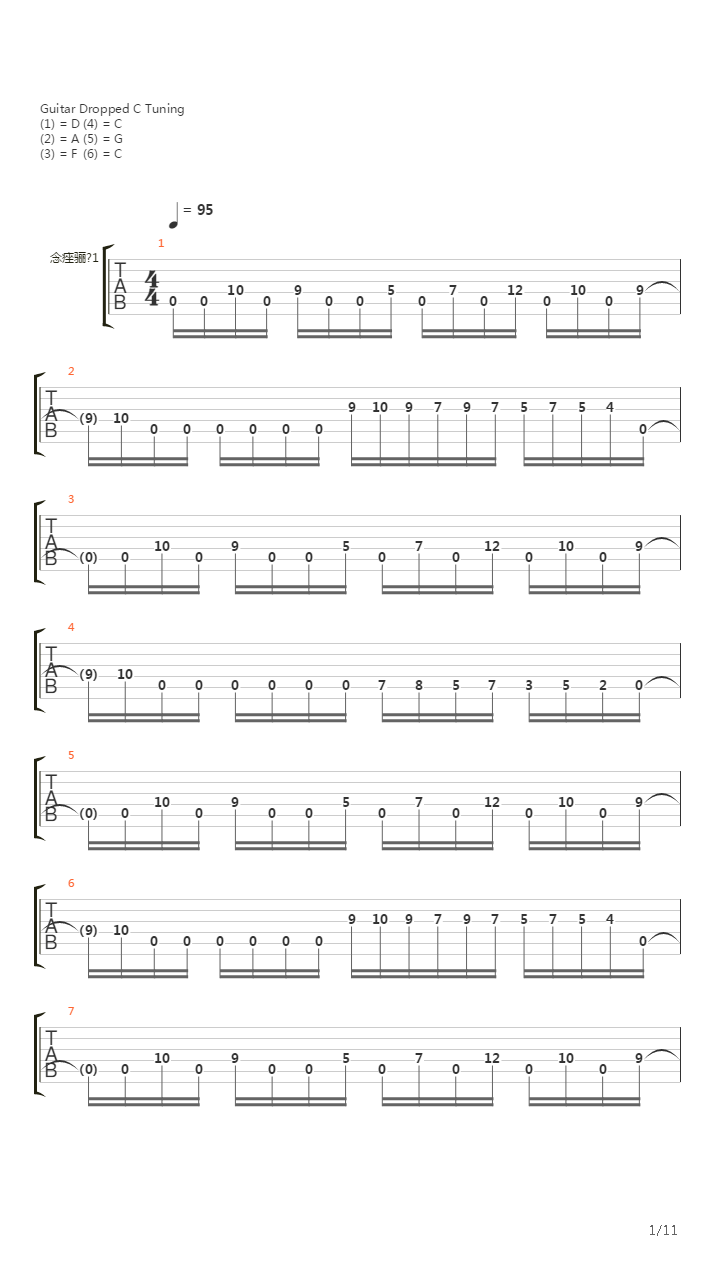 Suffocating Under Words Of Sorrow吉他谱