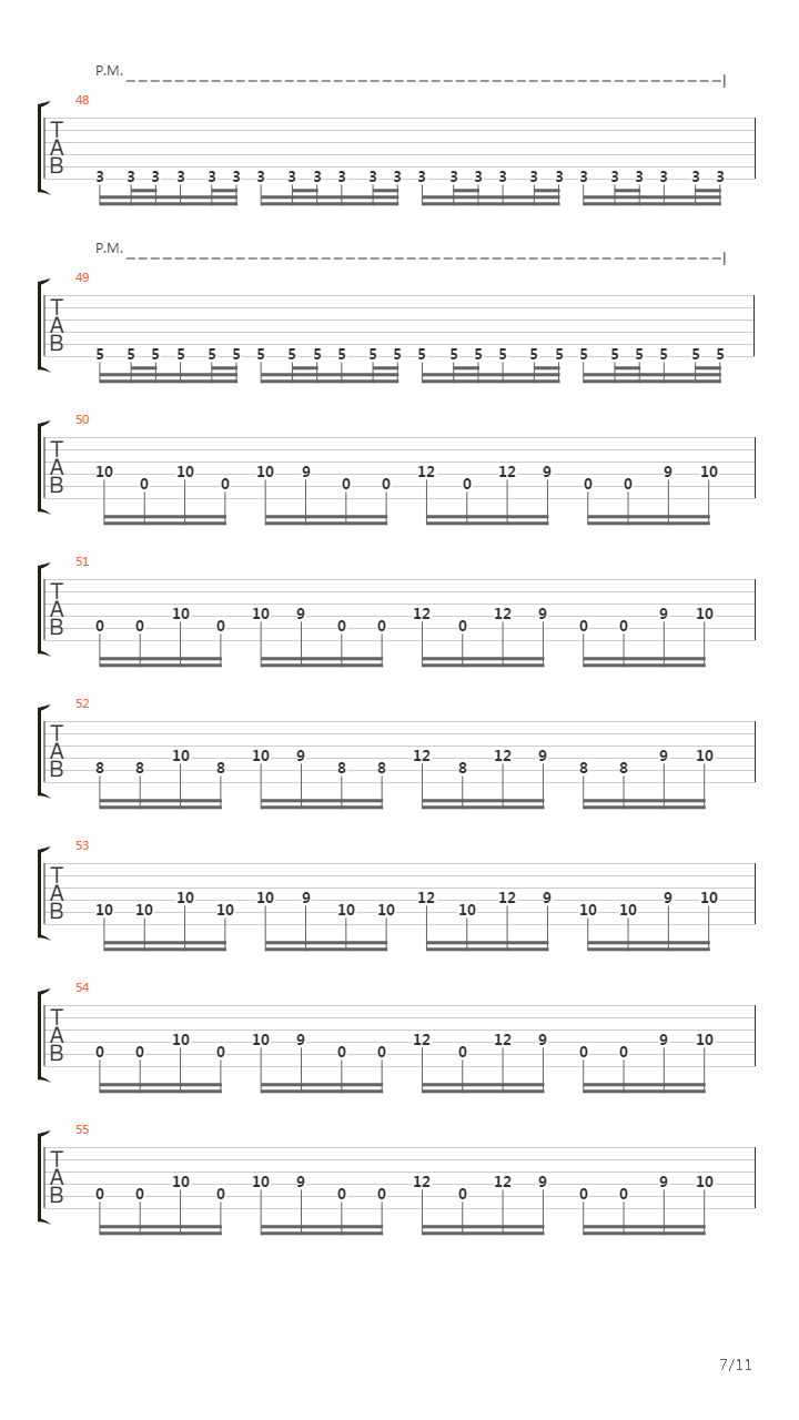 Suffocating Under Words Of Sorrow吉他谱