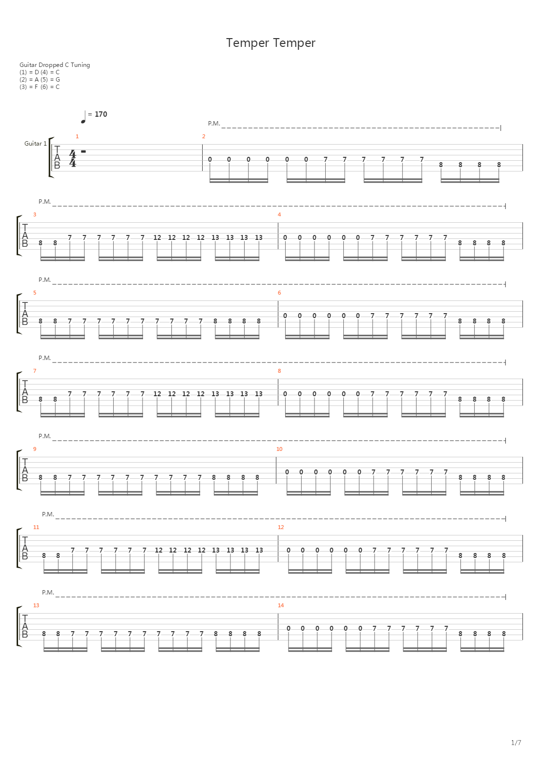 Temper Temper吉他谱