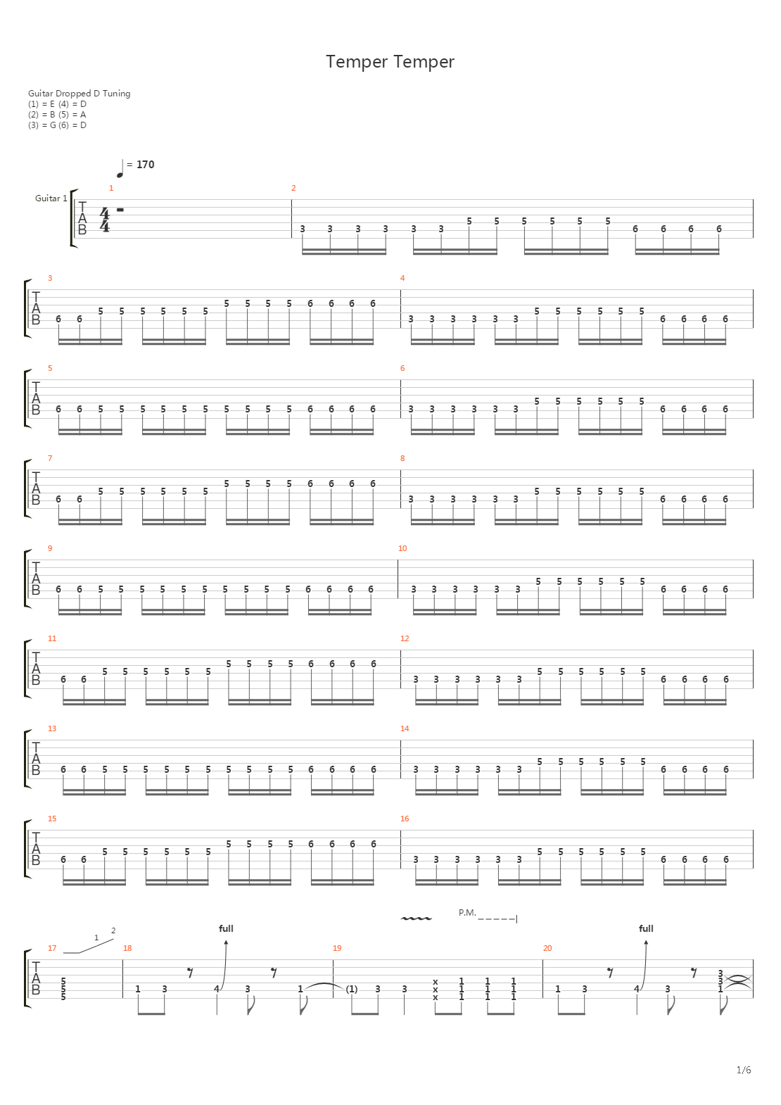 Temper Temper吉他谱
