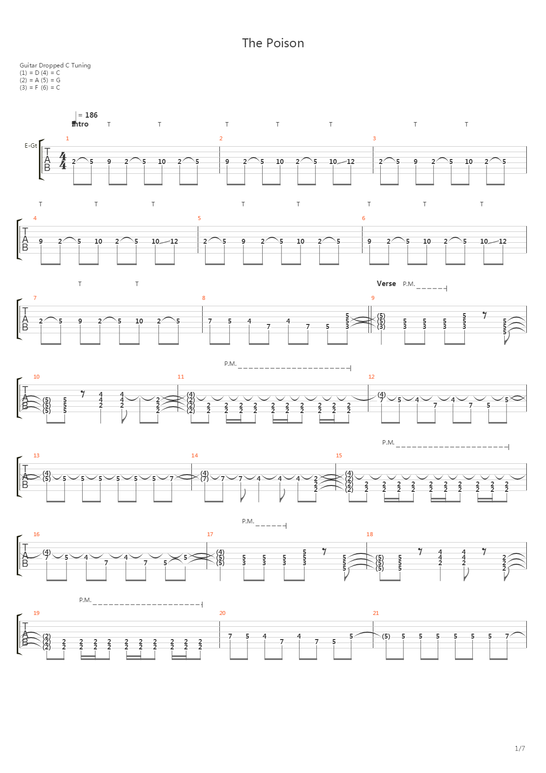 The Poison吉他谱