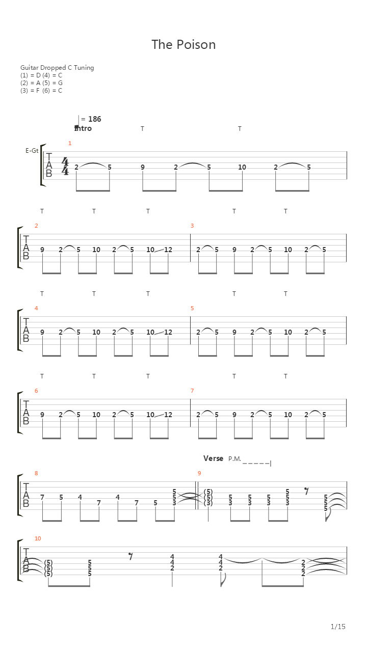 The Poison吉他谱