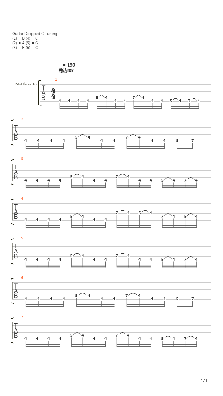 Waking The Deamon吉他谱