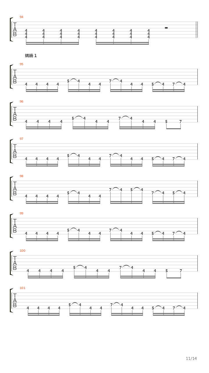 Waking The Deamon吉他谱