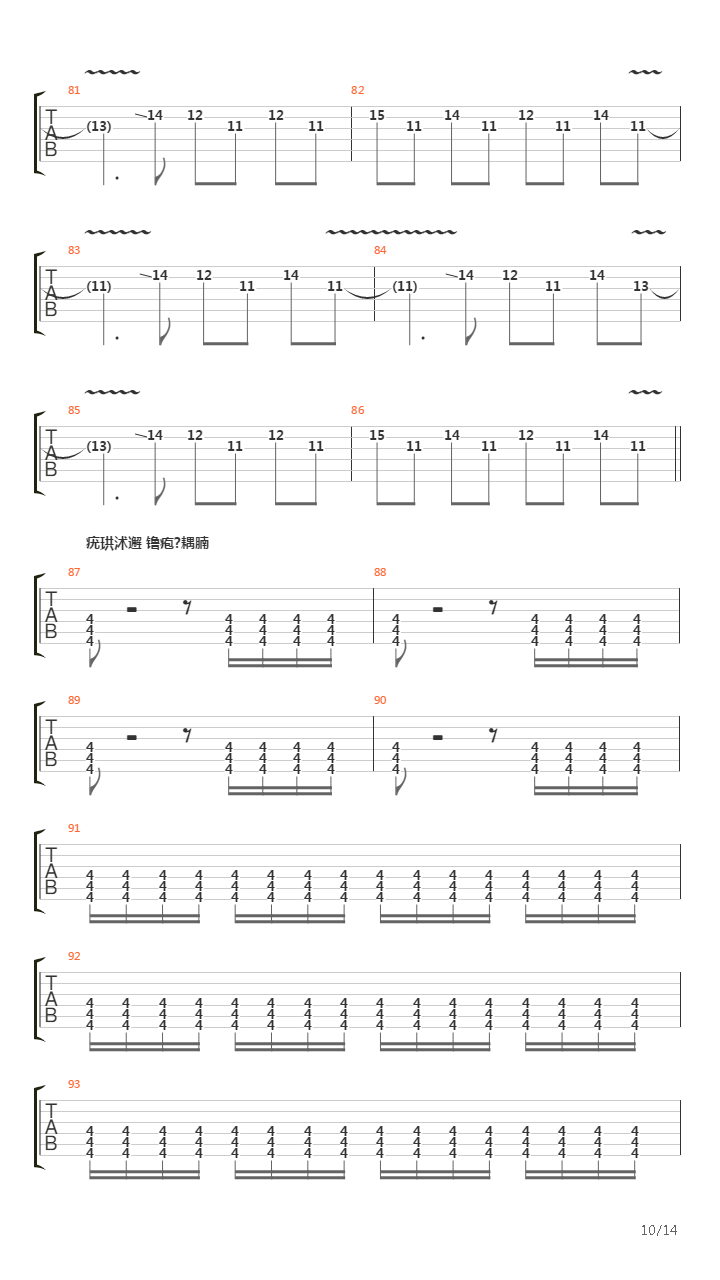 Waking The Deamon吉他谱