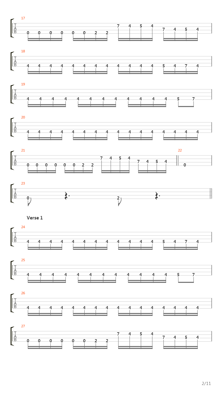 Waking The Deamon (Bass version)吉他谱