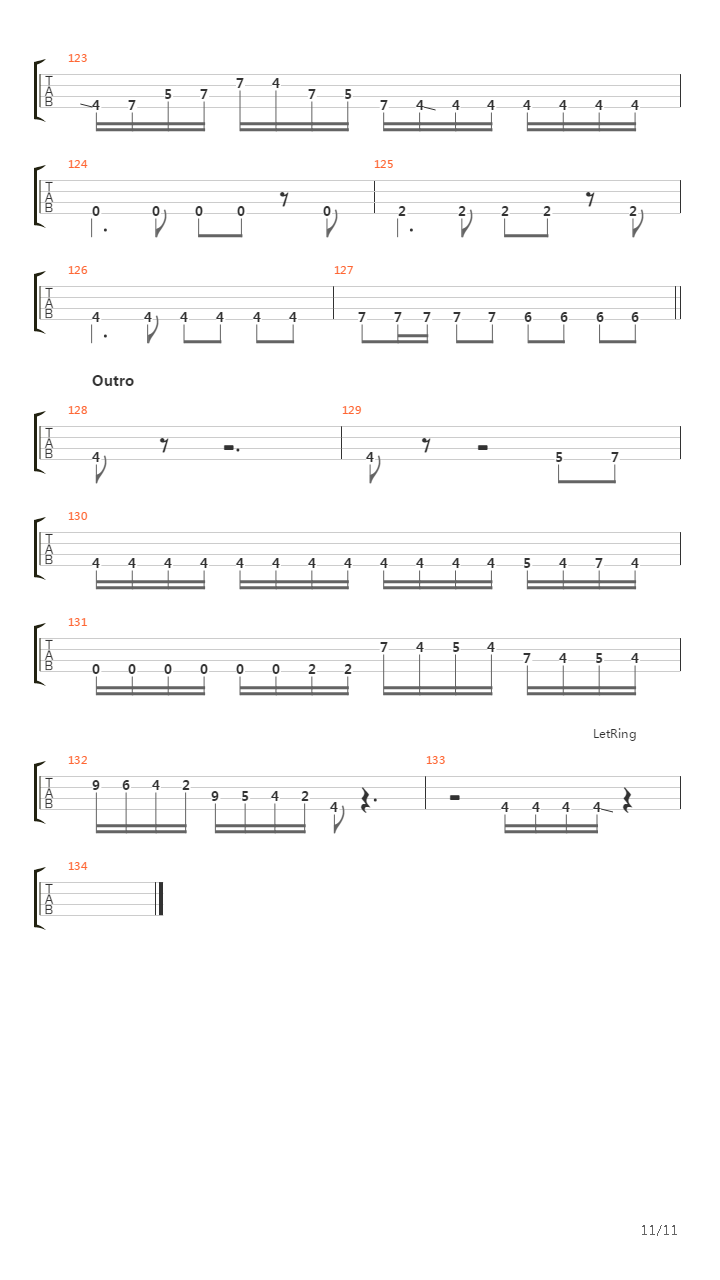 Waking The Deamon (Bass version)吉他谱