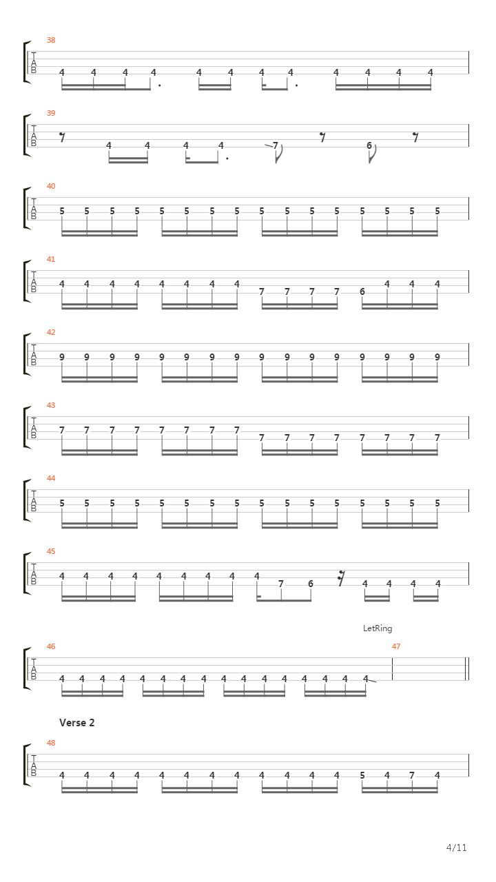 Waking The Deamon (Bass version)吉他谱