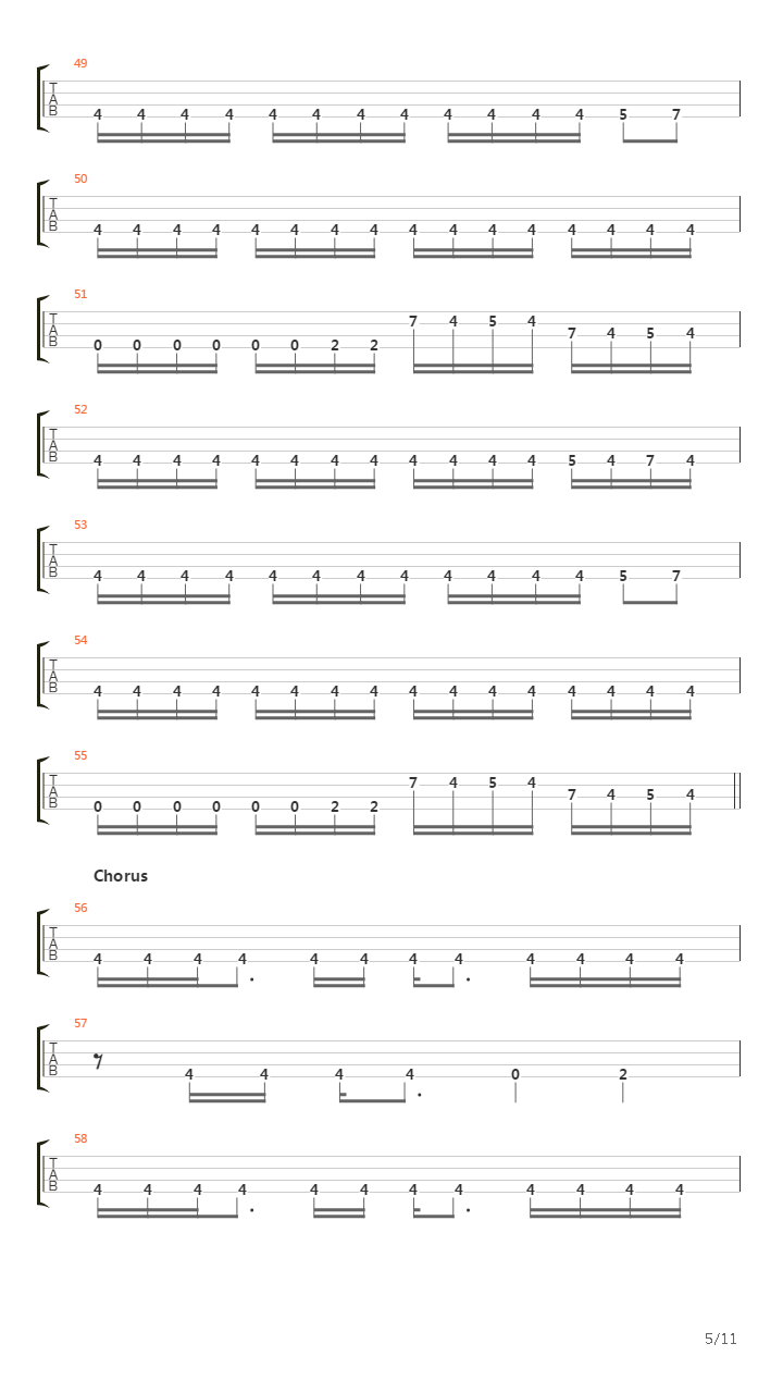 Waking The Deamon (Bass version)吉他谱