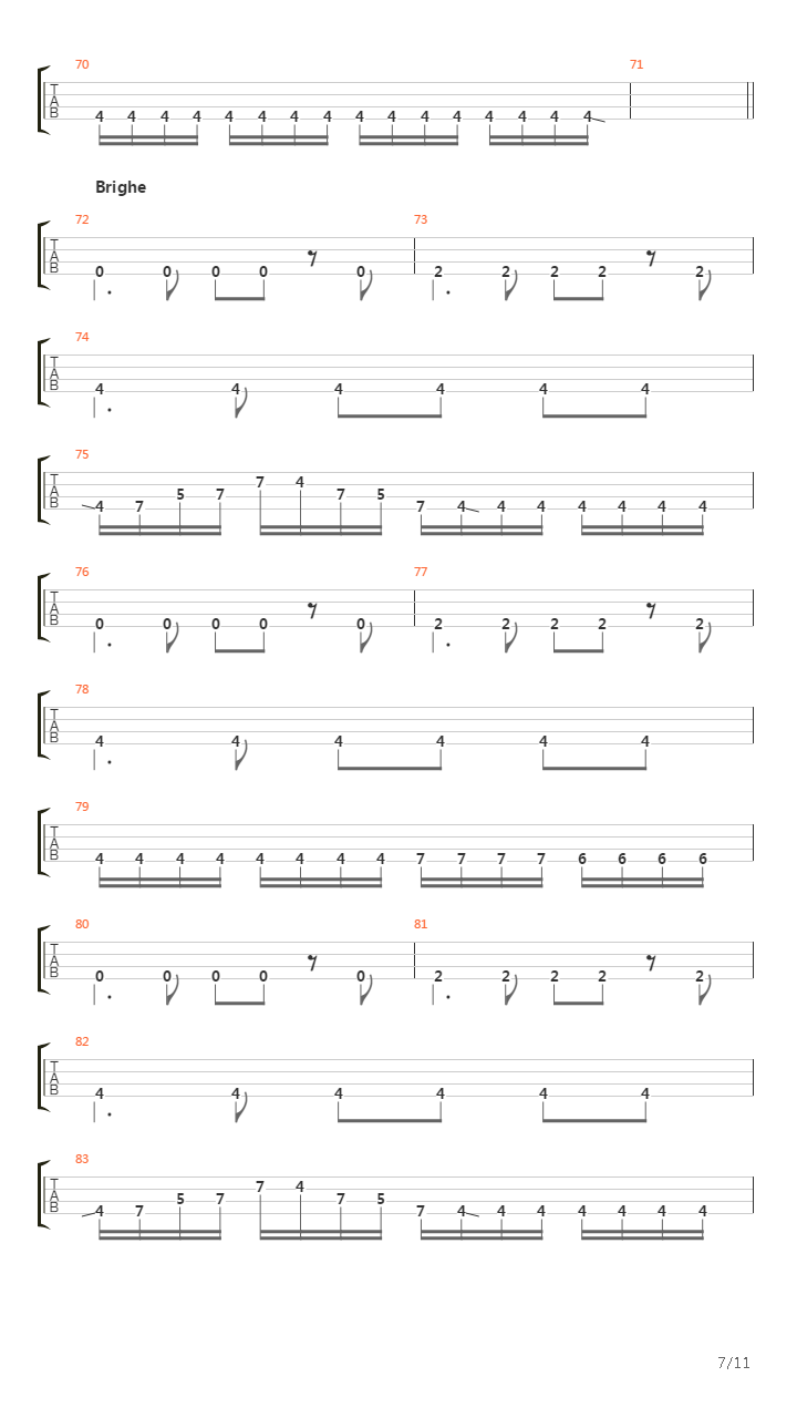 Waking The Deamon (Bass version)吉他谱