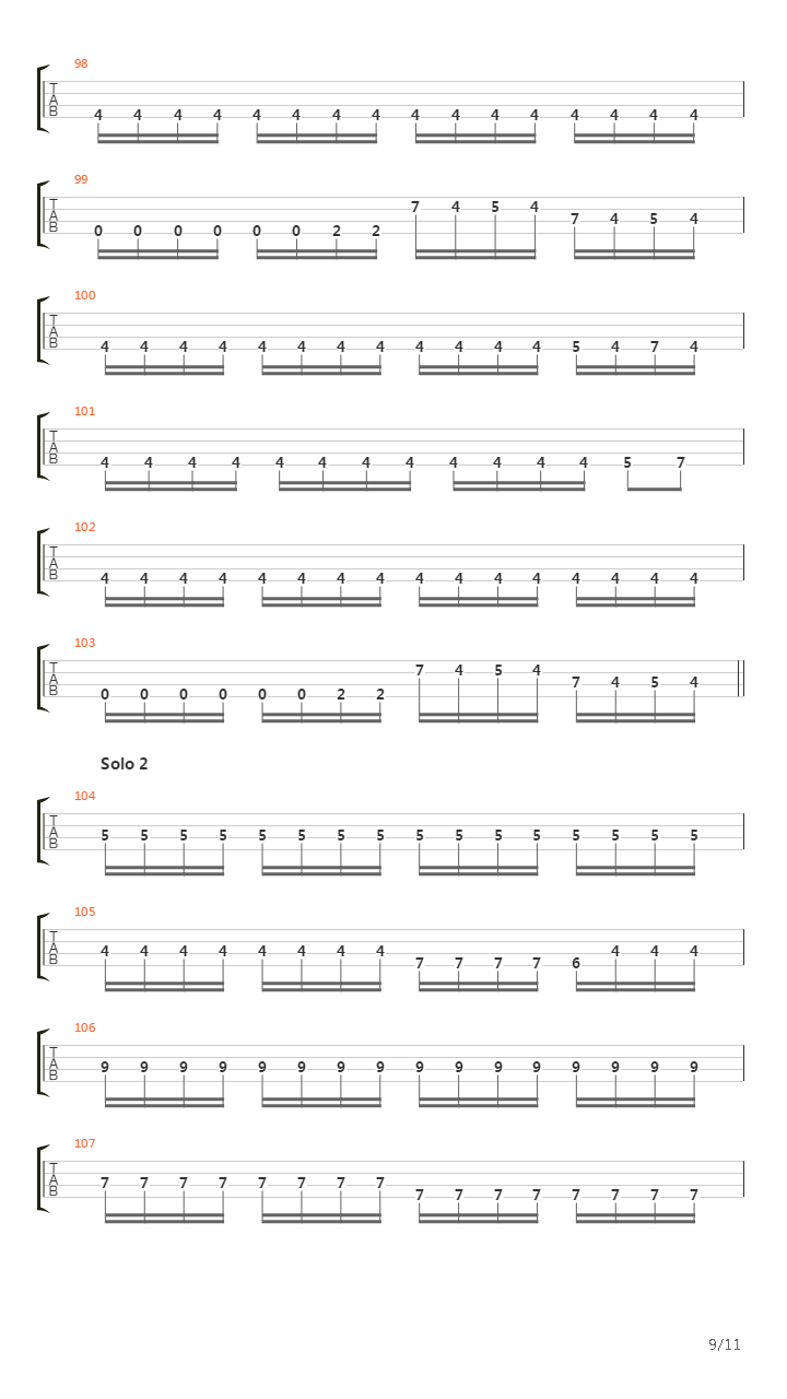 Waking The Deamon (Bass version)吉他谱