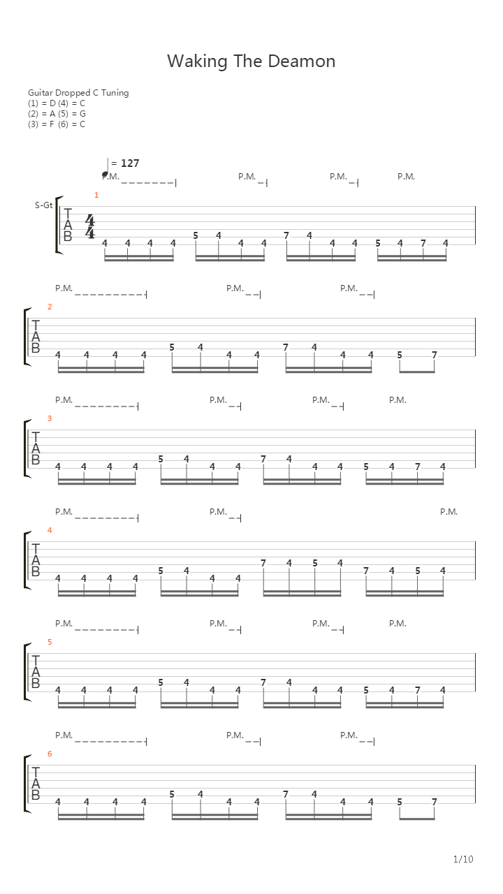 Waking The Deamon (WIP)吉他谱