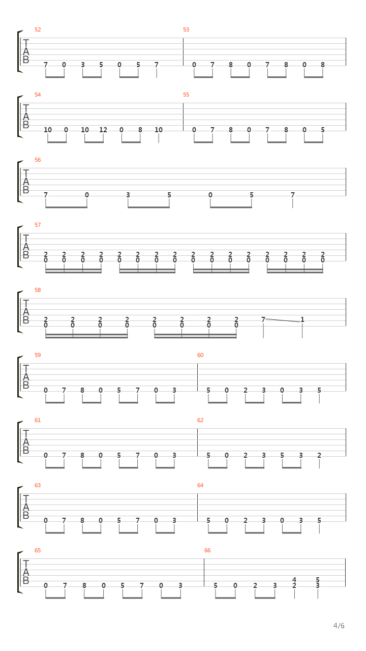 War吉他谱