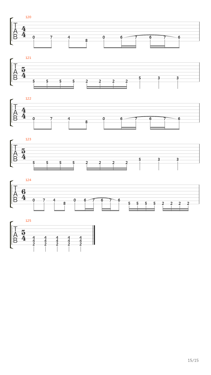 Bent Backwards And Broken吉他谱