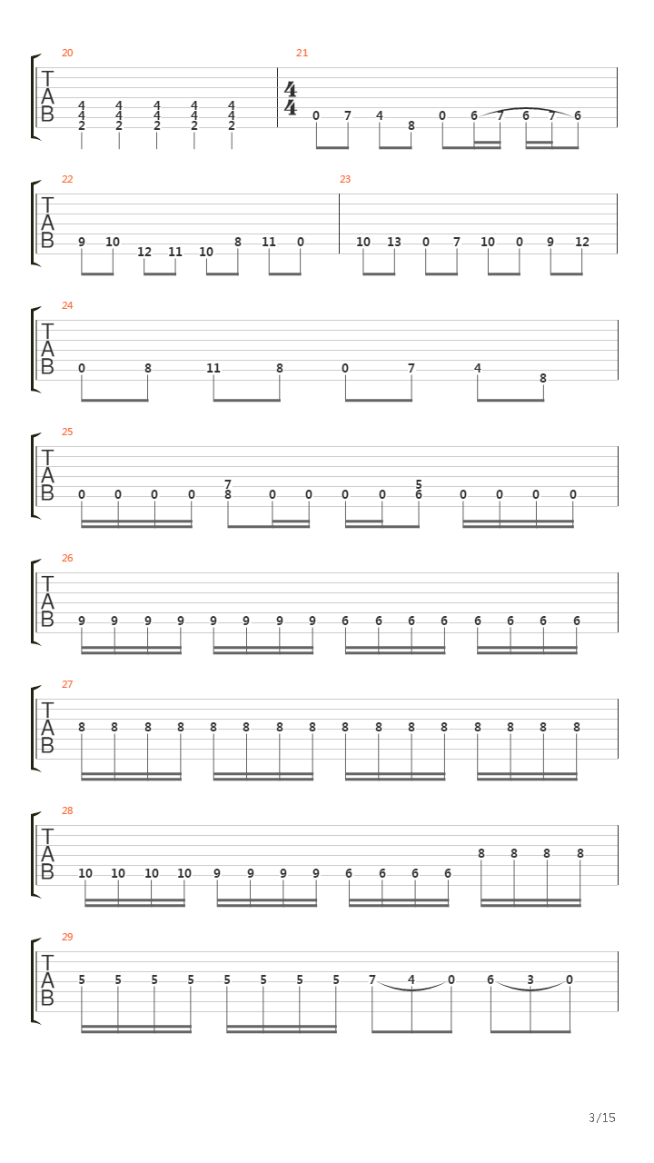 Bent Backwards And Broken吉他谱