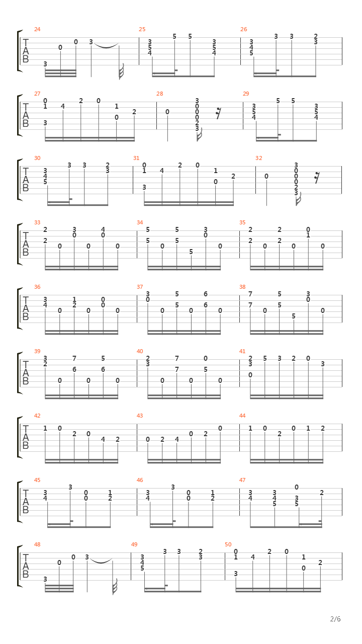 Andante Grazioso Opus 5 No. 8吉他谱