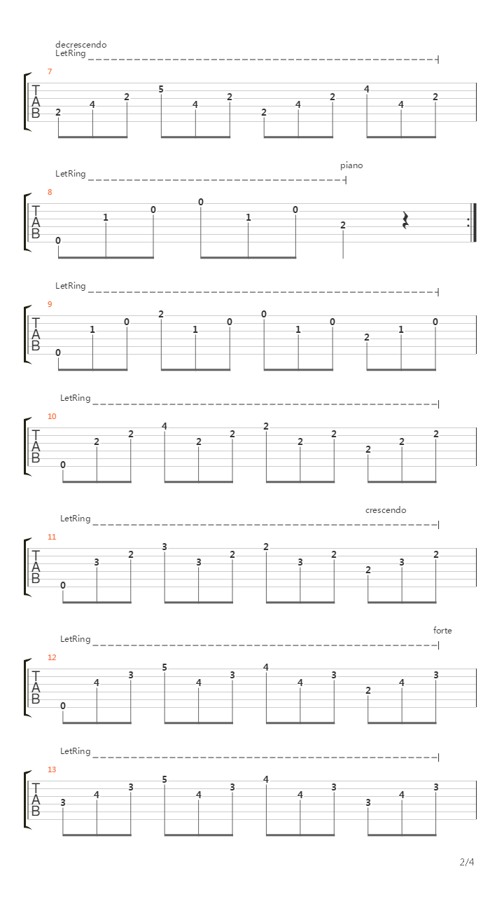 Andantino in A Major吉他谱