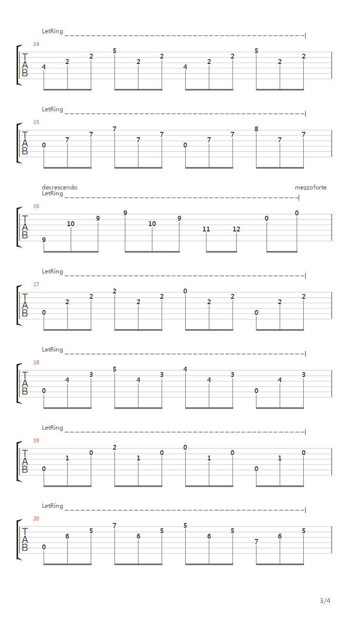 Andantino in A Major吉他谱