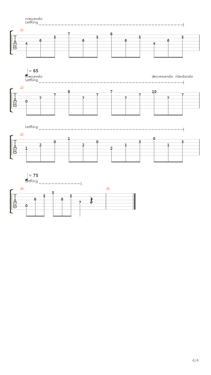 Andantino in A Major吉他谱