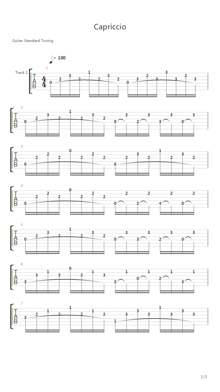 Capriccio吉他谱